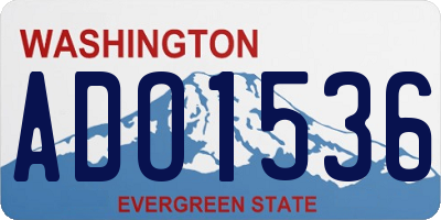 WA license plate ADO1536