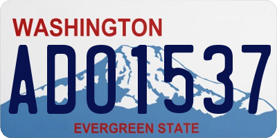 WA license plate ADO1537