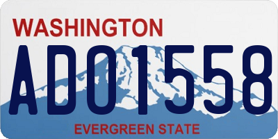 WA license plate ADO1558