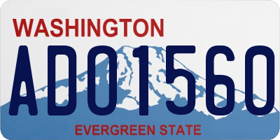 WA license plate ADO1560