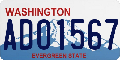 WA license plate ADO1567