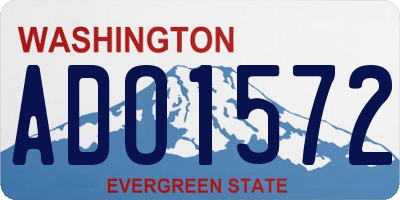 WA license plate ADO1572