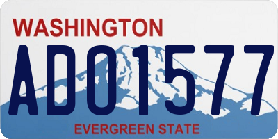 WA license plate ADO1577