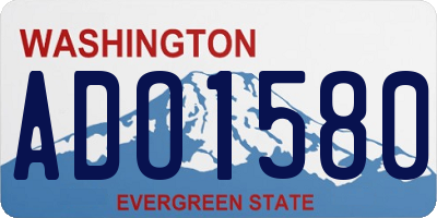 WA license plate ADO1580