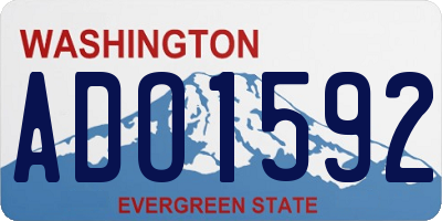 WA license plate ADO1592