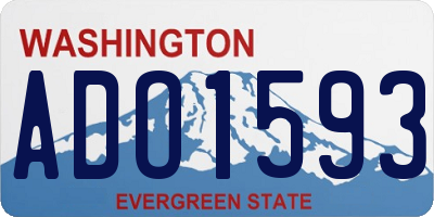 WA license plate ADO1593