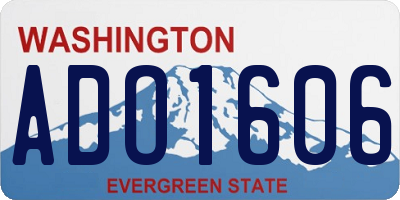 WA license plate ADO1606