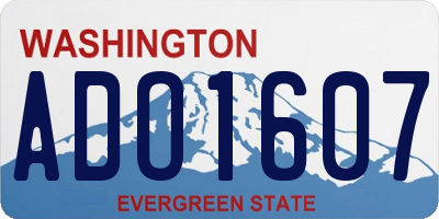 WA license plate ADO1607