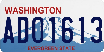 WA license plate ADO1613