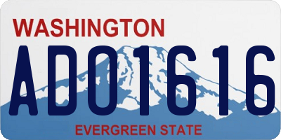 WA license plate ADO1616