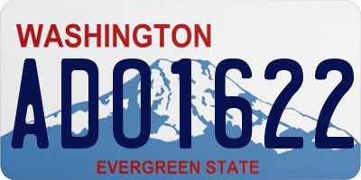 WA license plate ADO1622
