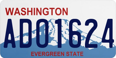 WA license plate ADO1624