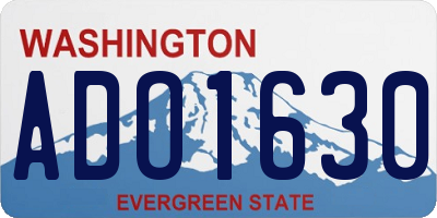 WA license plate ADO1630