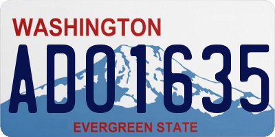 WA license plate ADO1635