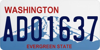 WA license plate ADO1637