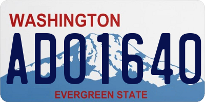 WA license plate ADO1640