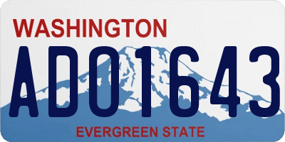WA license plate ADO1643