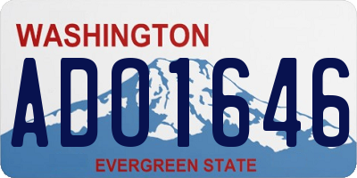 WA license plate ADO1646