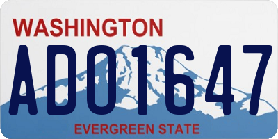 WA license plate ADO1647