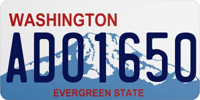 WA license plate ADO1650