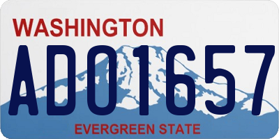 WA license plate ADO1657
