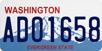 WA license plate ADO1658