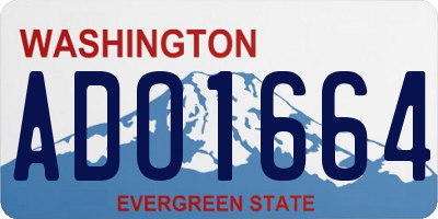 WA license plate ADO1664