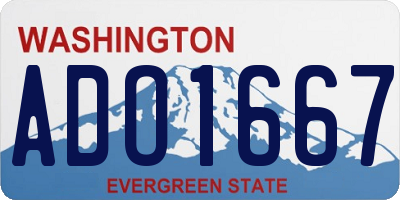 WA license plate ADO1667