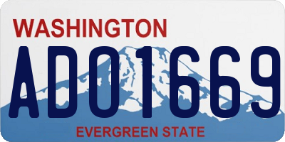 WA license plate ADO1669