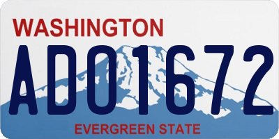 WA license plate ADO1672