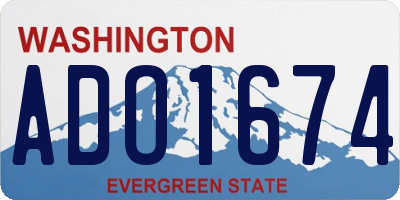 WA license plate ADO1674