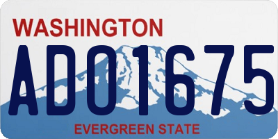 WA license plate ADO1675