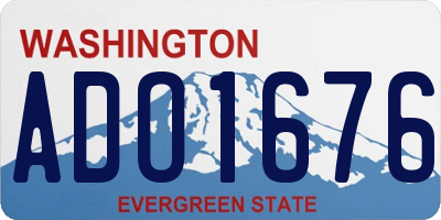 WA license plate ADO1676