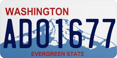 WA license plate ADO1677