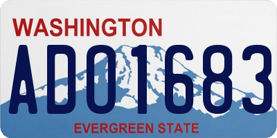 WA license plate ADO1683