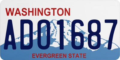 WA license plate ADO1687
