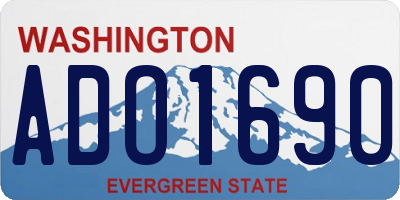 WA license plate ADO1690