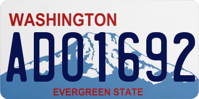 WA license plate ADO1692