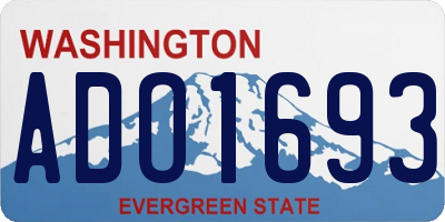WA license plate ADO1693