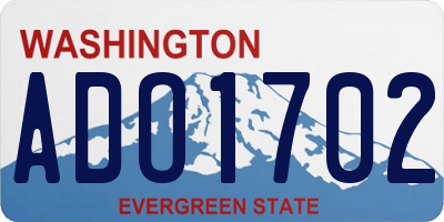 WA license plate ADO1702