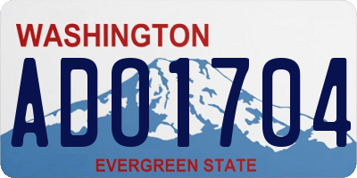 WA license plate ADO1704