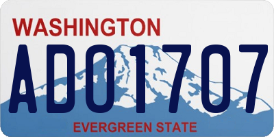 WA license plate ADO1707