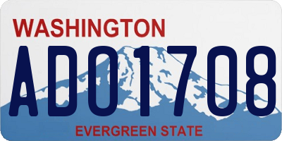 WA license plate ADO1708