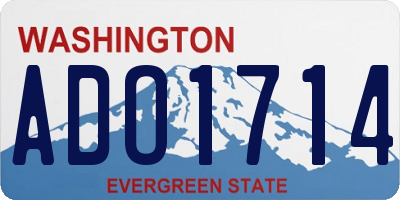 WA license plate ADO1714