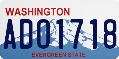 WA license plate ADO1718
