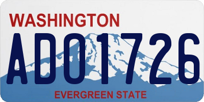 WA license plate ADO1726