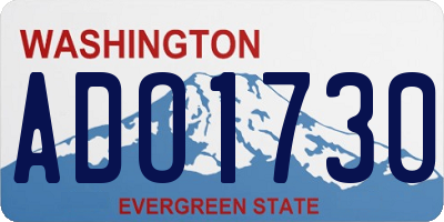 WA license plate ADO1730