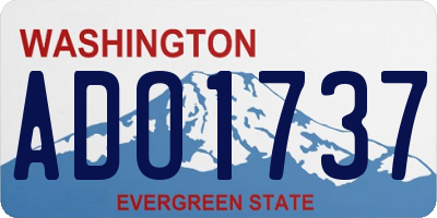 WA license plate ADO1737