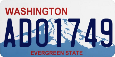 WA license plate ADO1749