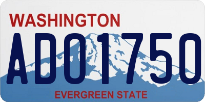WA license plate ADO1750